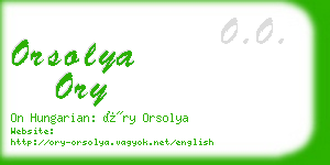 orsolya ory business card
